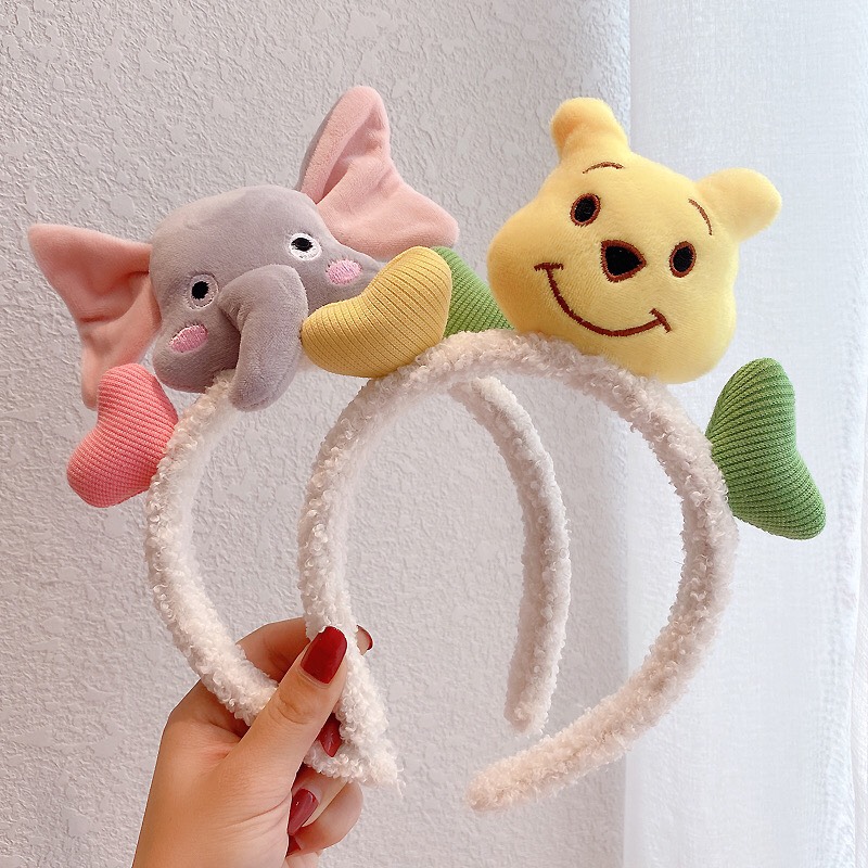 Băng đô cài tóc hình thú 3D dễ thương