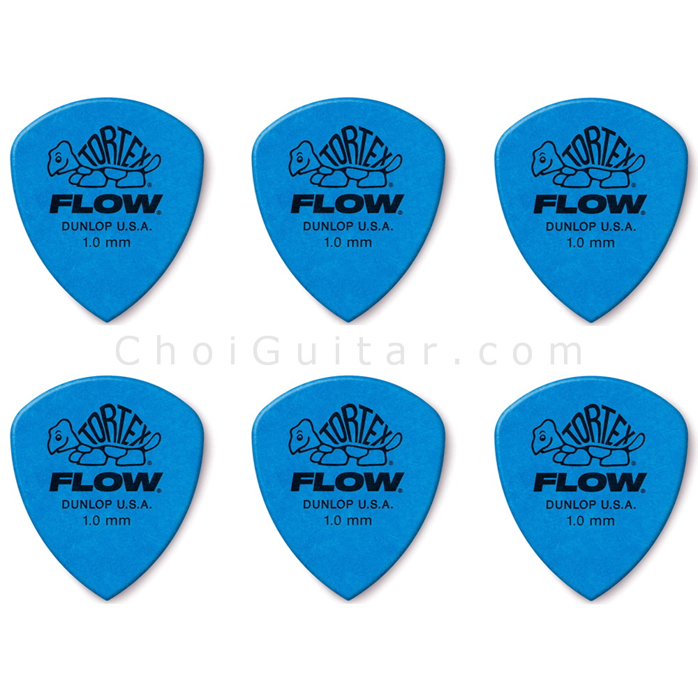 USA 6 Dunlop Tortex Flow 1.0mm - Phím đàn Guitar - Pick - Picks (móng gảy)