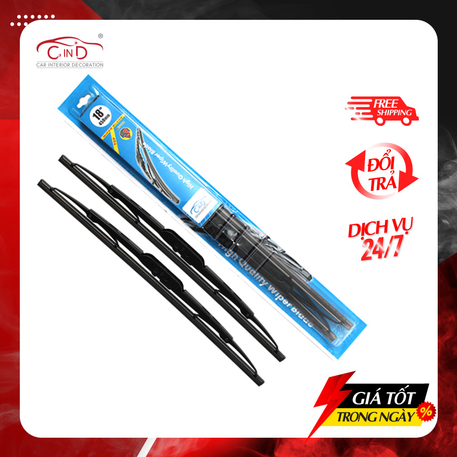 Combo 2 Gạt Mưa Gọng Sắt CIND 405 (18 Inch/450 mm)