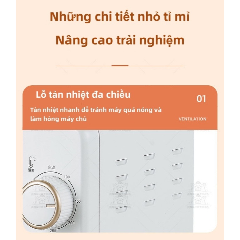MiaXia Joy Household small double-layer multi-functional fully automatic 12L capacity electric oven mini