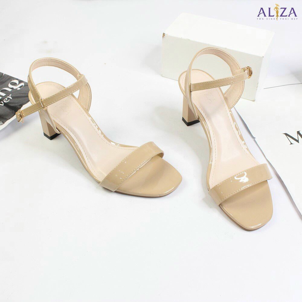 Giày sandal 7 phân gót trụ phối dây mảnh _A10T