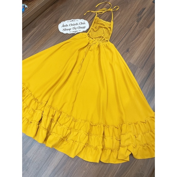 Đầm Maxi Bèo Hở Lưng.....