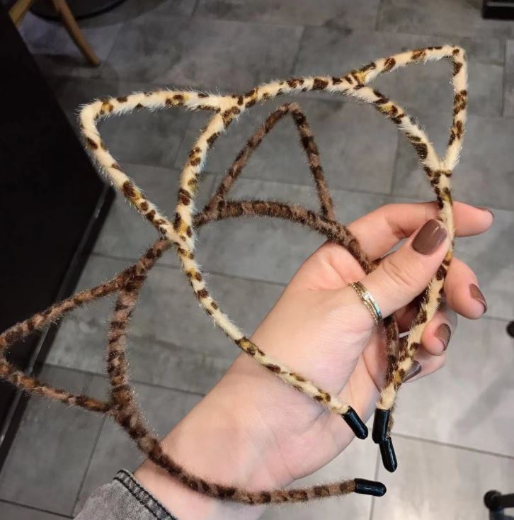 Băng Đô, Bờm Cài Tóc Tai Mèo Da Báo M19