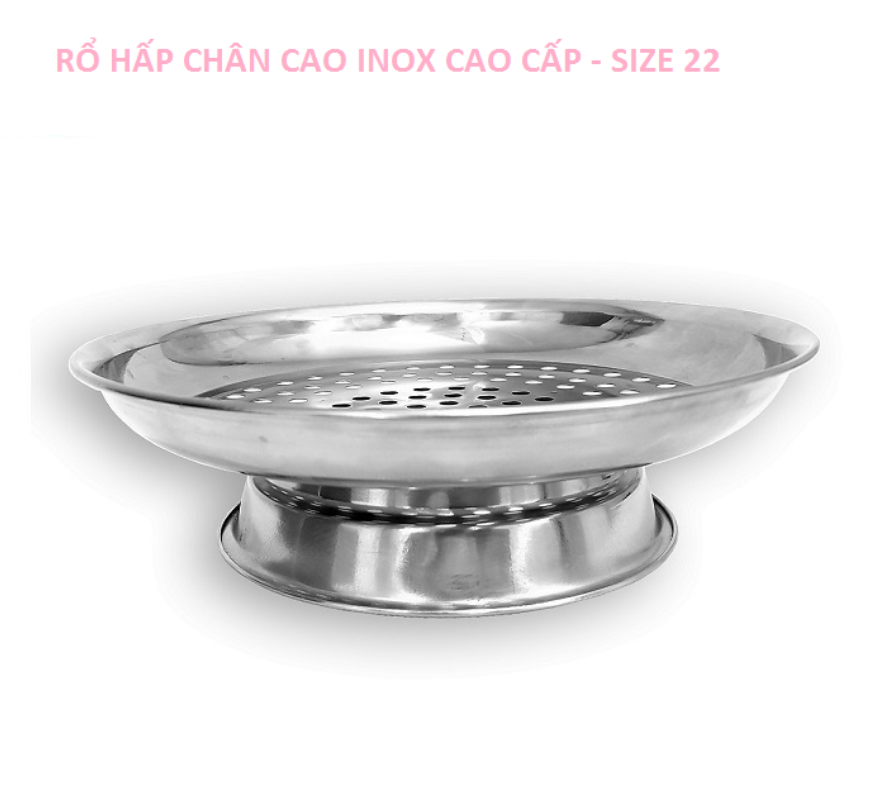 Vỉ xửng hấp inox size 24cm-Vỉ hấp gọn nhẹ - Rổ và xửng 2 in 1