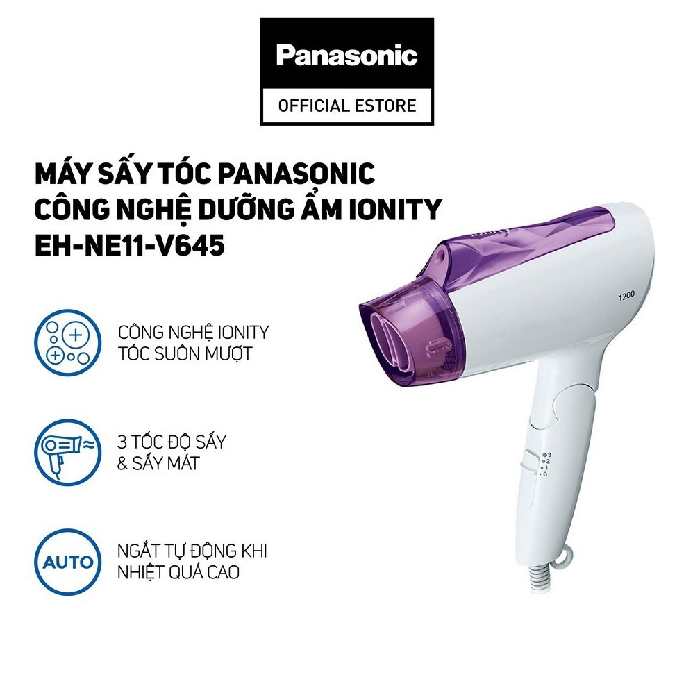Máy sấy tóc panasonic công nghệ ionity eh-ne11-v645 - công suất 1200w - bảo hành chính hãng 12 tháng