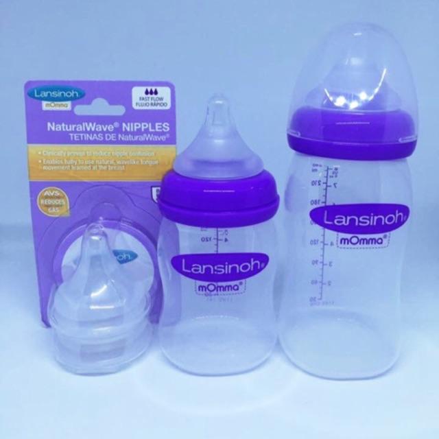 Bình Sữa Lansinoh Momma Bottle 160ml và 240ml