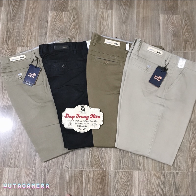 Quần kaki nam trung niên dáng suông chất đẹp