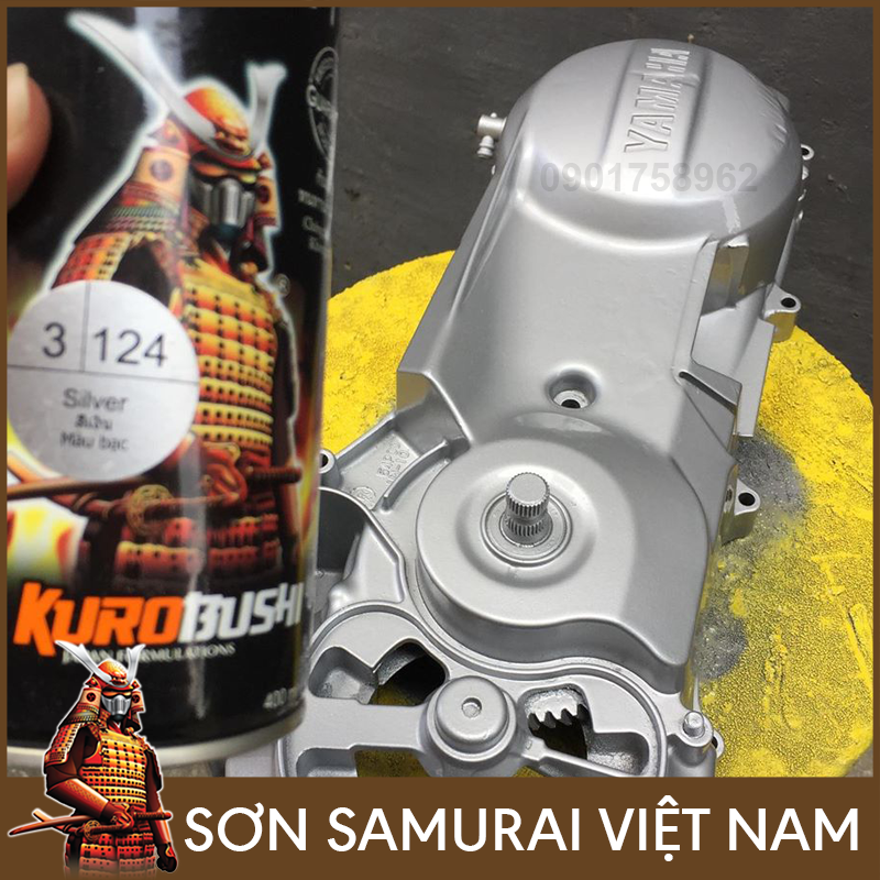 Sơn samurai màu bạc - Combo bạc 124 sơn xịt samurai