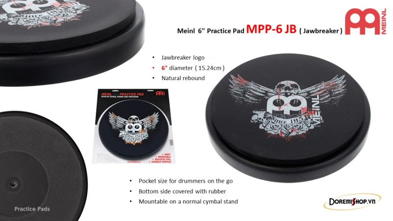 Mặt Trống Tập Meinl Practice Pad MPP-6 JB ( Jawbreaker )