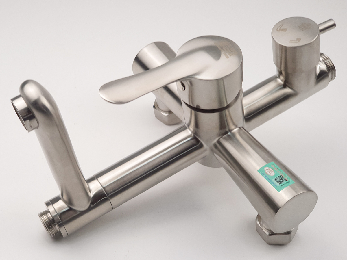 [HÀNG THANH LÝ - THÙNG CARTON] Bộ sen cây tắm đứng nóng lạnh Inox SUS 304 Eurolife EL-S917 (Trắng vàng)