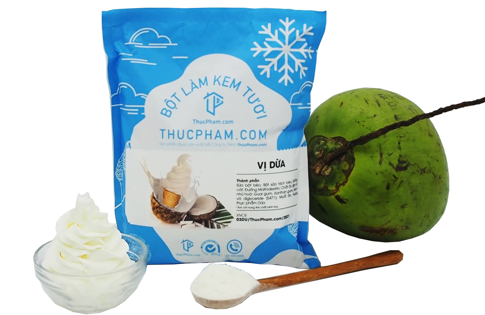 Bột Làm Kem Tươi ThucPham.com vị Dừa