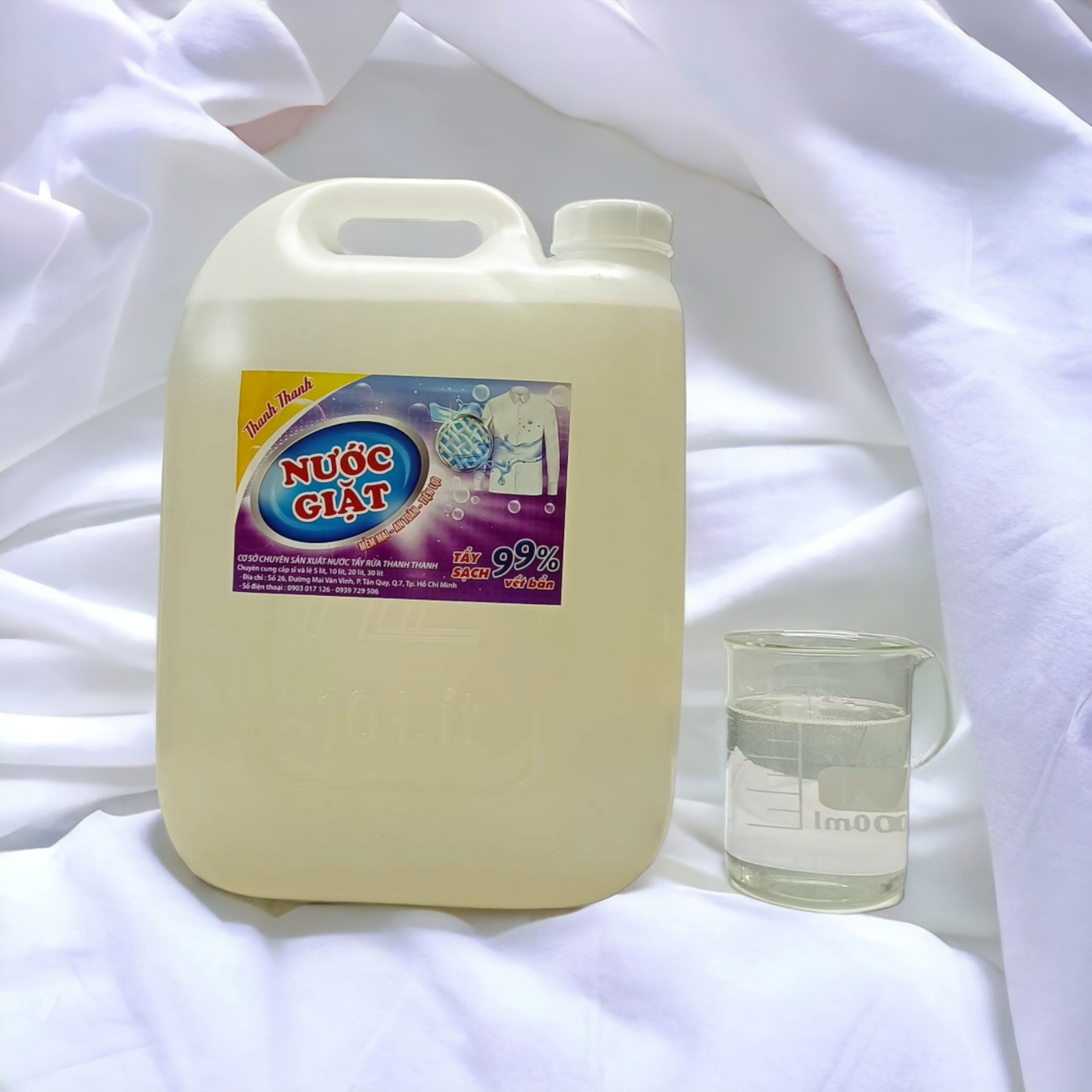 nước giặt xả Vanila 2in1 thơm đậm đặc ( can 10 kg )