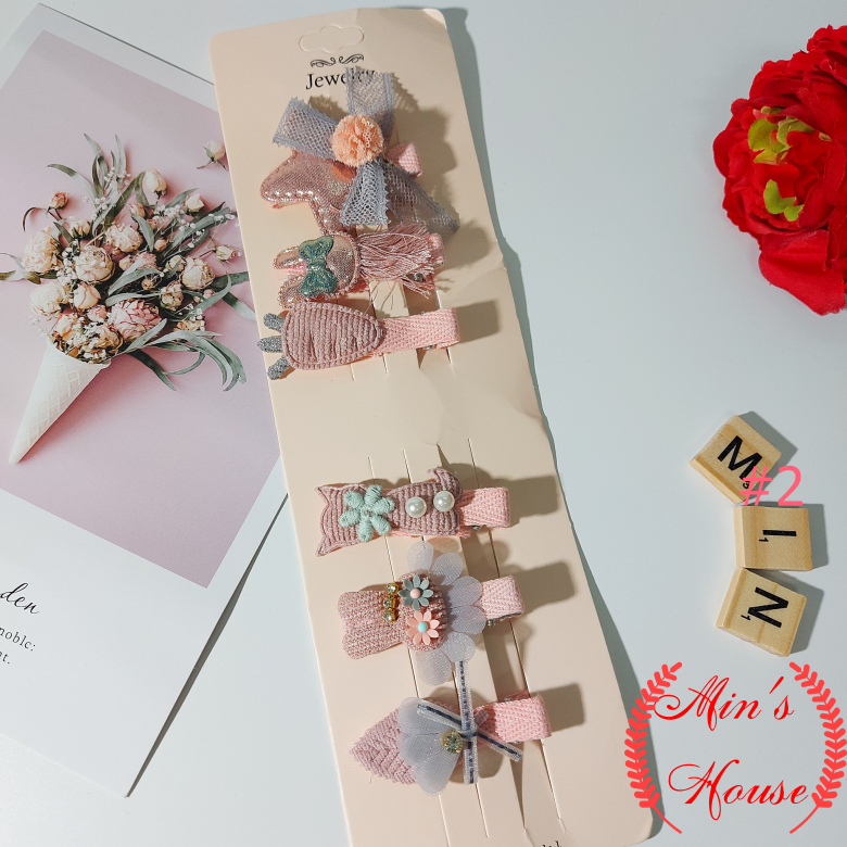 Set 6 Kẹp Tóc Xinh Cho Bé
