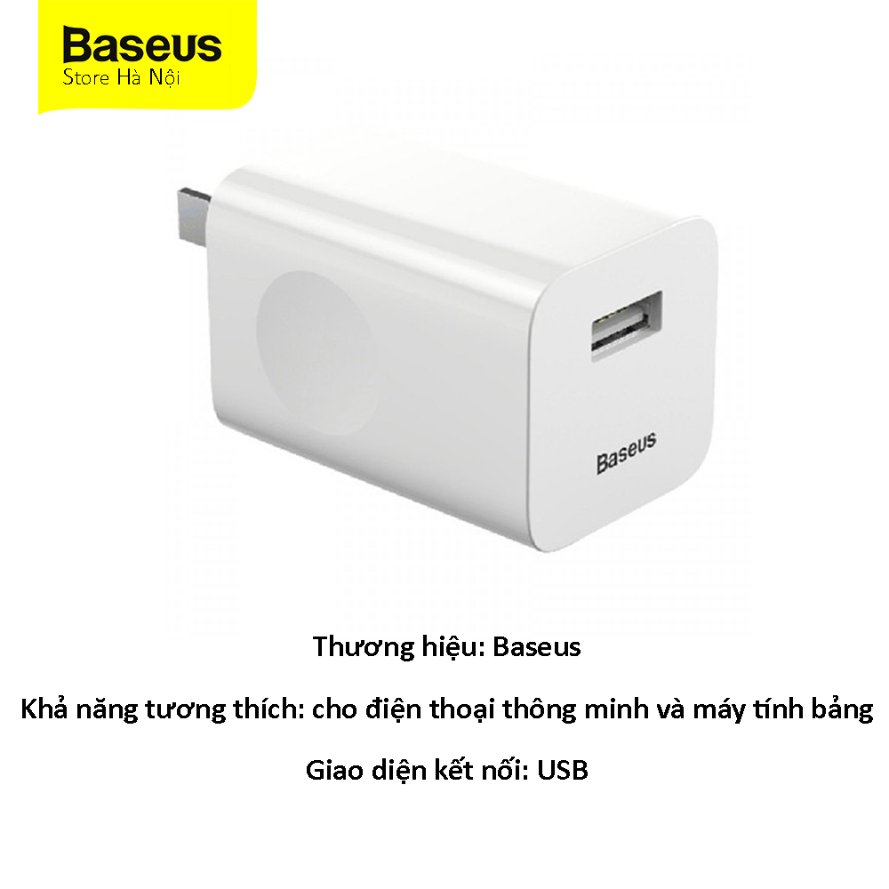 Củ sạc Baseus Quick Charge Sạc nhanh 5V/3A cho iphone samsung