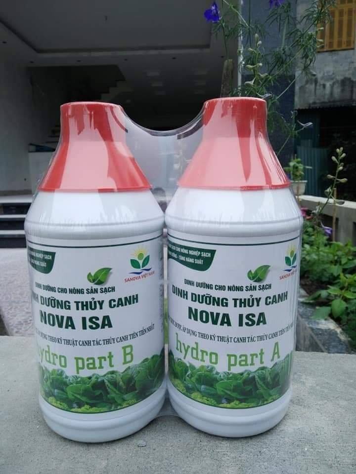 Dĩnh dưỡng thuỷ canh rau củ NOVA ISA cặp 2 lít