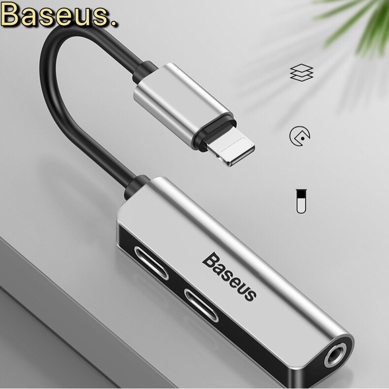 [ CHÍNH HÃNG ] Jack Chuyển Đổi BASEUS Cổng Chia Lightning -100 ĐÁNH GIÁ 5 SAO