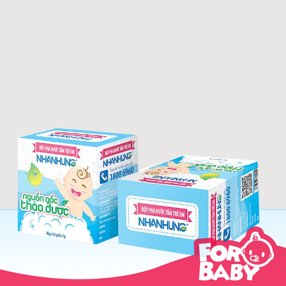 [TẶNG OATRUM KIDS] BỘT PHA NƯỚC TẮM TRẺ EM NHÂN HƯNG ( hộp 30 gói)