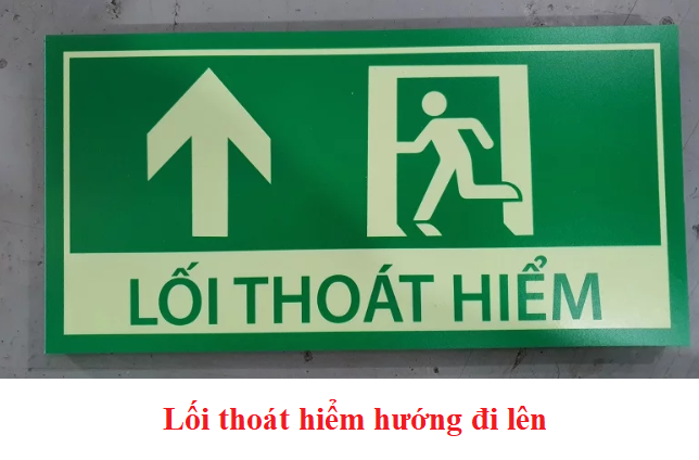 Biển chỉ dẫn lối thoát hiểm dạ quang siêu sáng