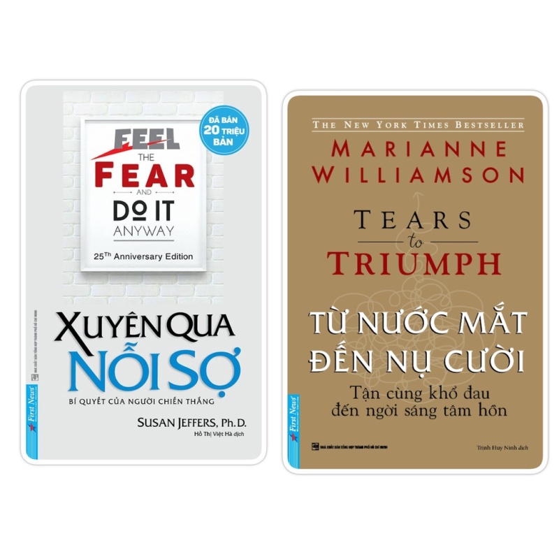 Combo 2 cuốn sách: Xuyên qua nỗi sợ + Từ nước mắt đến nụ cười - FirstNews