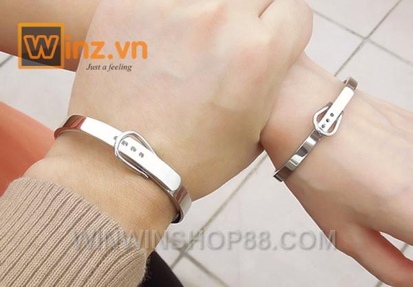 Vòng tay cặp Hàn Quốc VT135 (Màu bạc)