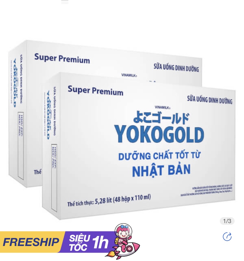 Combo 24 Sữa uống dinh dưỡng Vinamilk Yoko Gold 110ml Lốc 4 hộp