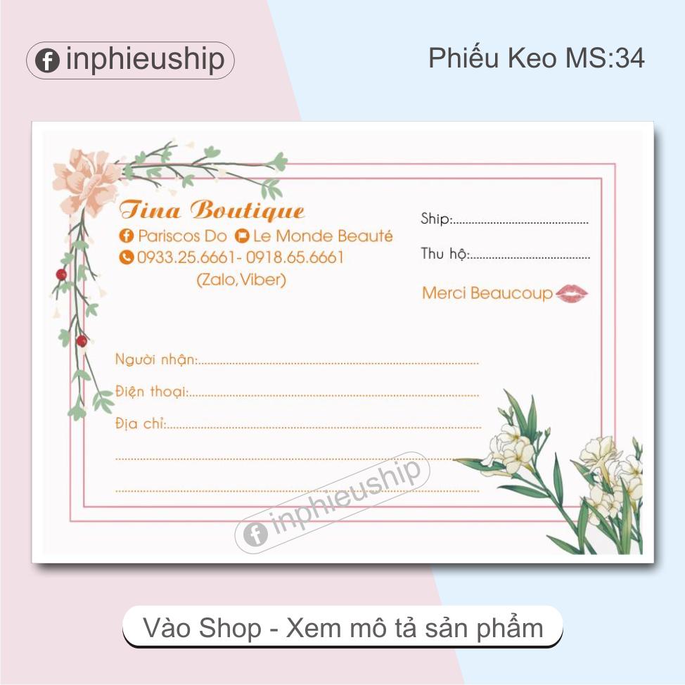 In tên riêng theo yêu cầu 400 phiếu (MS40)