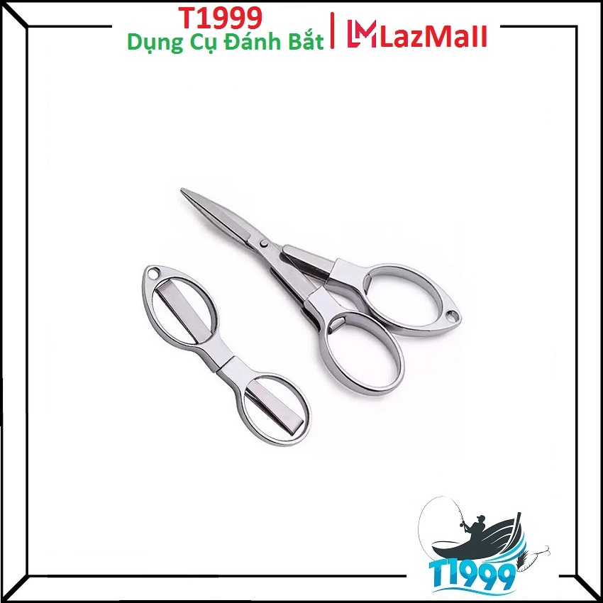 Kéo cắt dây trục câu cá gấp gọn hình số 8 tiện lợi bằng thép không gỉ - T1999