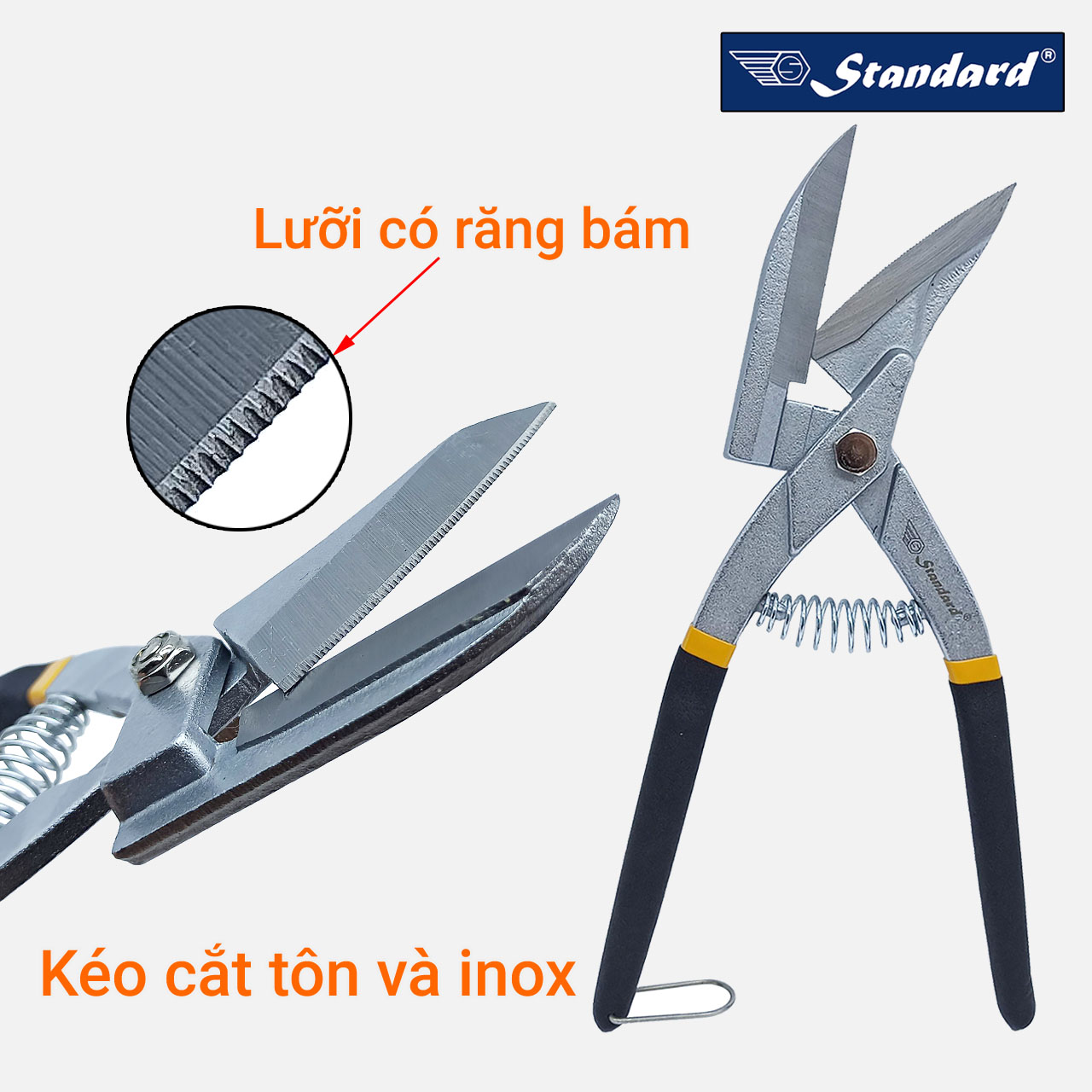 Kéo cắt tôn, cắt inox Standard 250mm