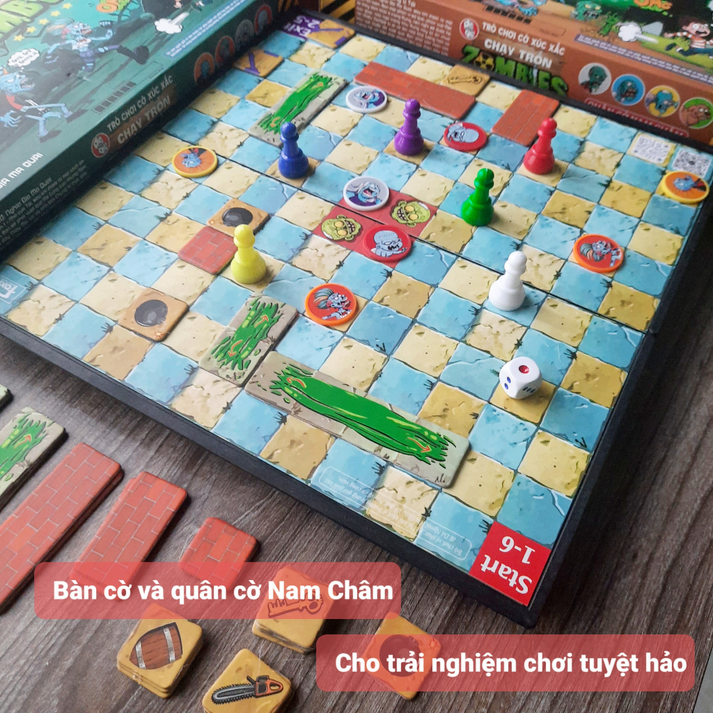 Đồ Chơi Board Game - Chạy Trốn Zombies Nam Châm