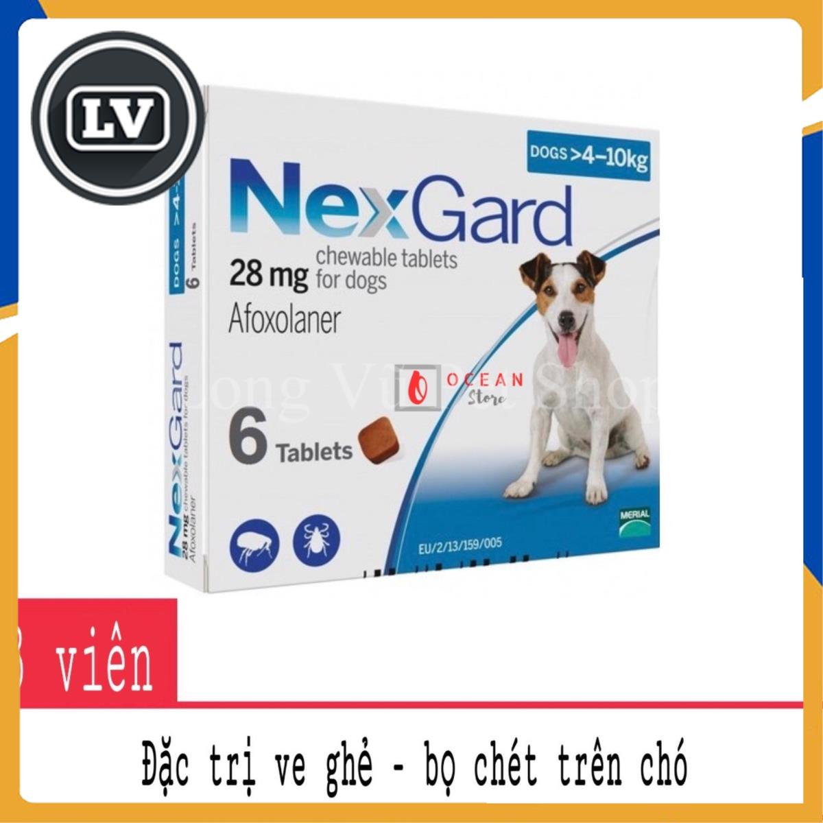 Thuốc diệt ve ghẻ, bọ chét trên chó - Combo 3 viên Nexgard cho chó 4-10kg