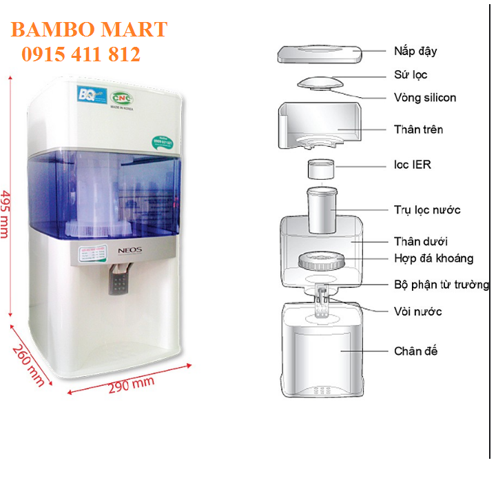 Bình LọC NướC Daiwa Cnc Neos Để Bàn