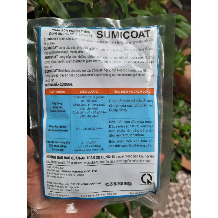 SUMICOAT 16-19-16 gói 100g - Phân tan chậm Nhật Bản