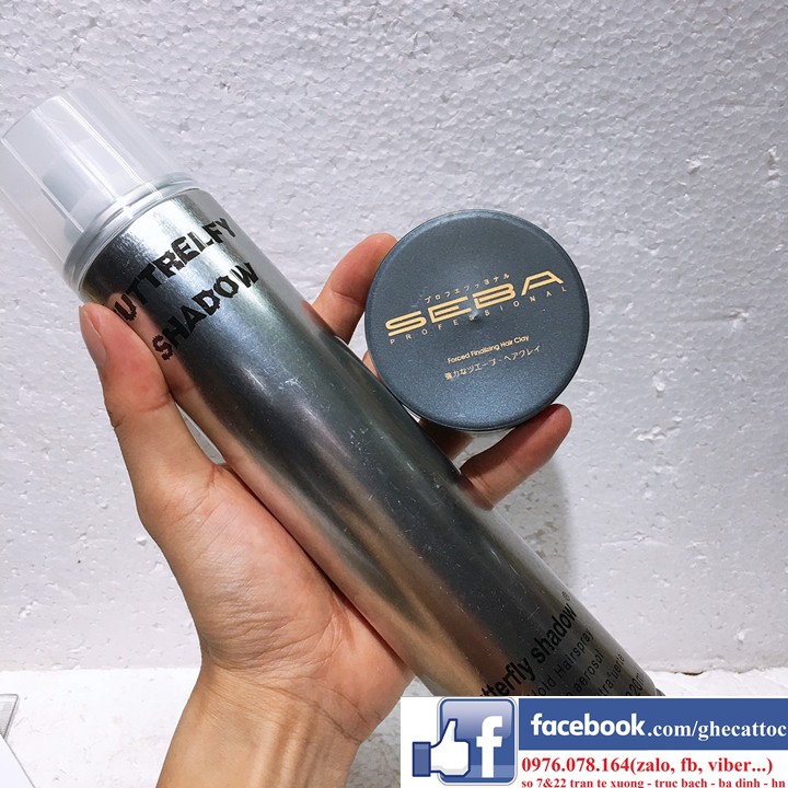 COMBO SÁP VUỐT TÓC NAM SEBA VÀ GÔM XỊT TÓC BUTTERFLY 320ml - Sáp seba