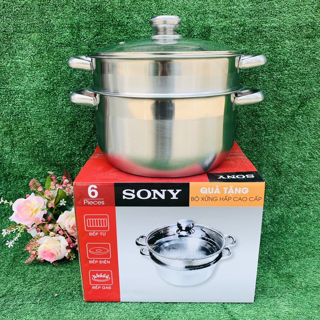 Nồi xửng hấp 2 tầng-hàng quà tặng sony