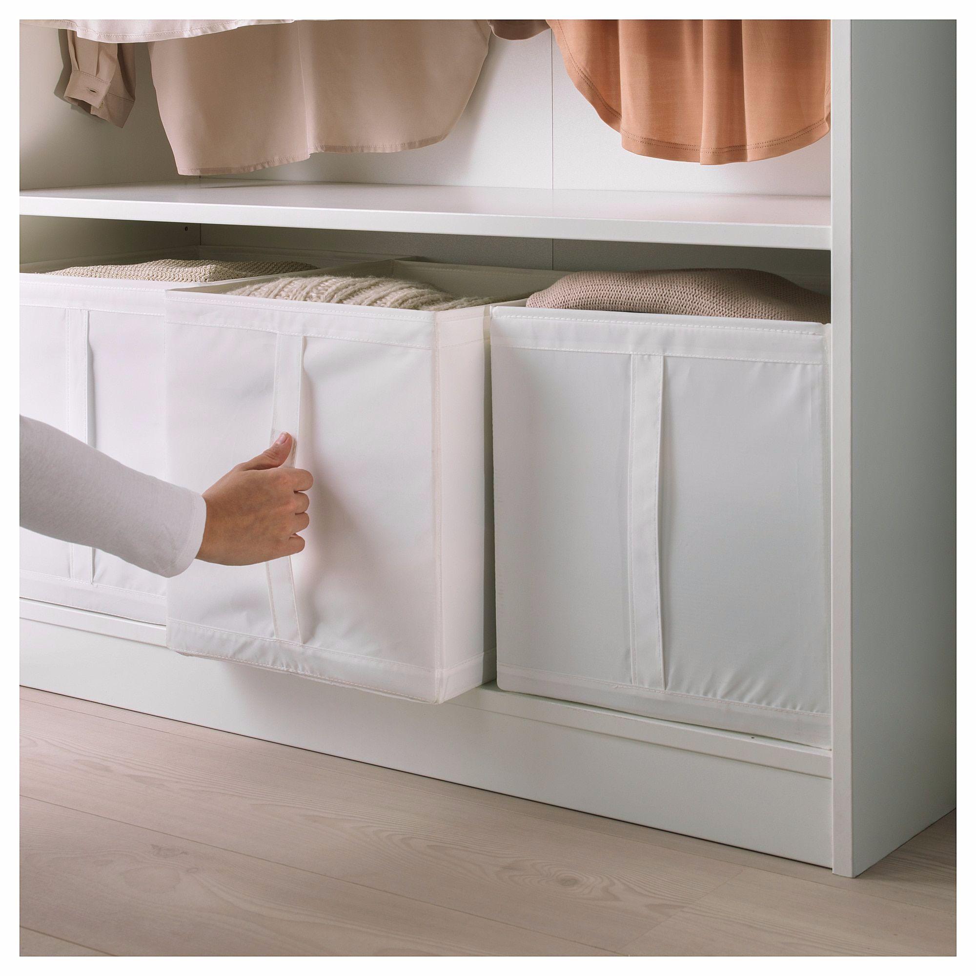 Bộ 3 hộp đựng đồ cao cấp ikea skubb ( trắng )