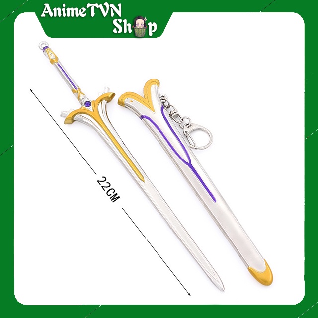 Móc khóa mô hình Kiếm Kim loại titan ko gỉ mô hình Kiếm Anime/Manga Sword Art Online
