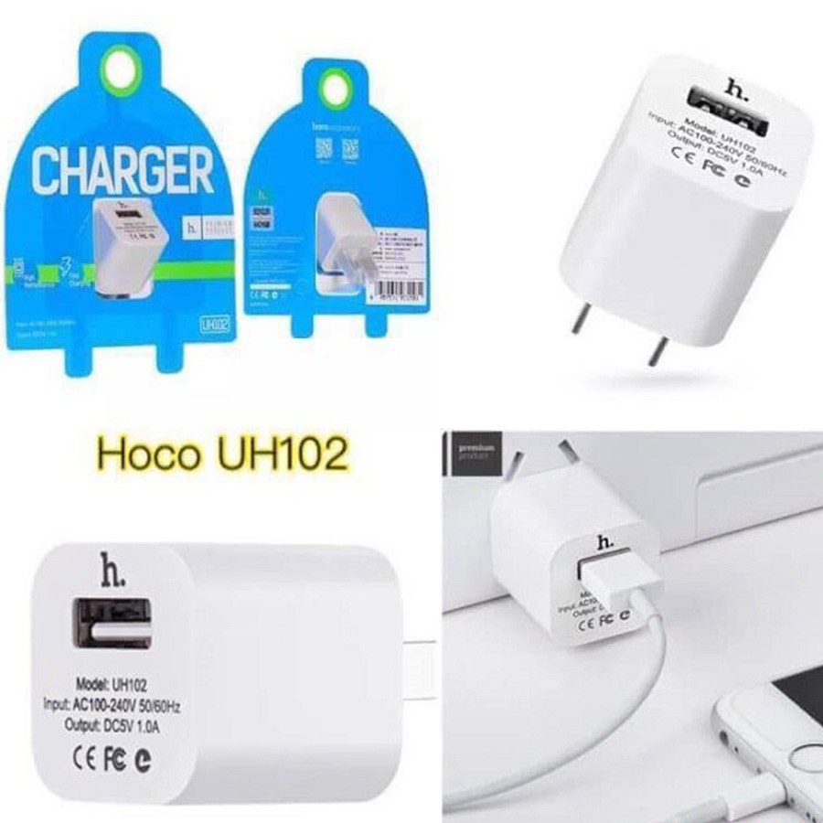 Củ Sạc HOCO UH102  Cao Cấp - Hỗ Trợ Sạc Nhanh 5V/1A