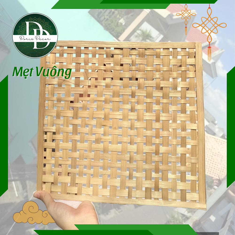 Mẹt tre vuông trang trí 30x30cm