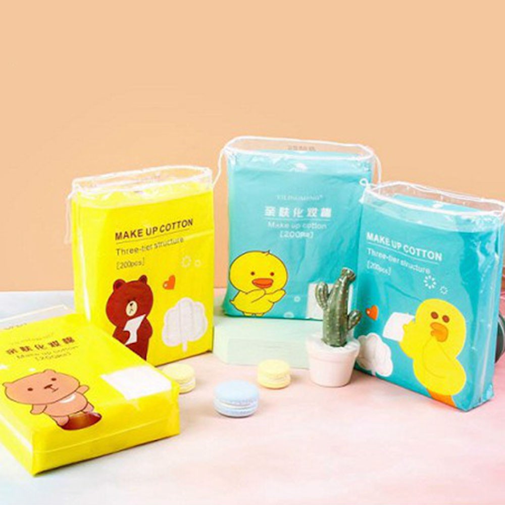 Bông tẩy trang cotton YILINGMENG 200 MIẾNG - Hecca