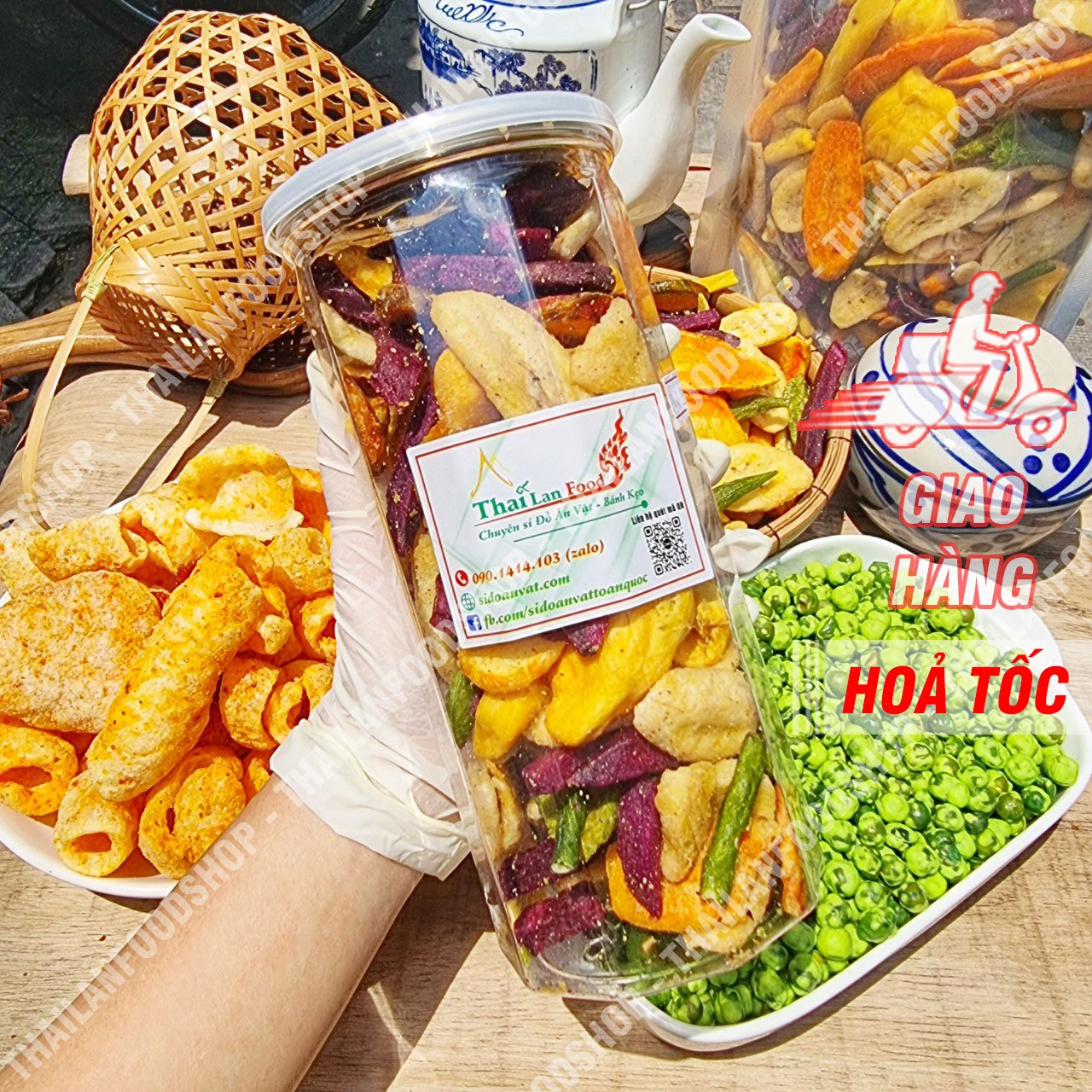Rau Củ Sấy Thập Cẩm Không Đường - Hàng Xuất Khẩu Túi 500Gr