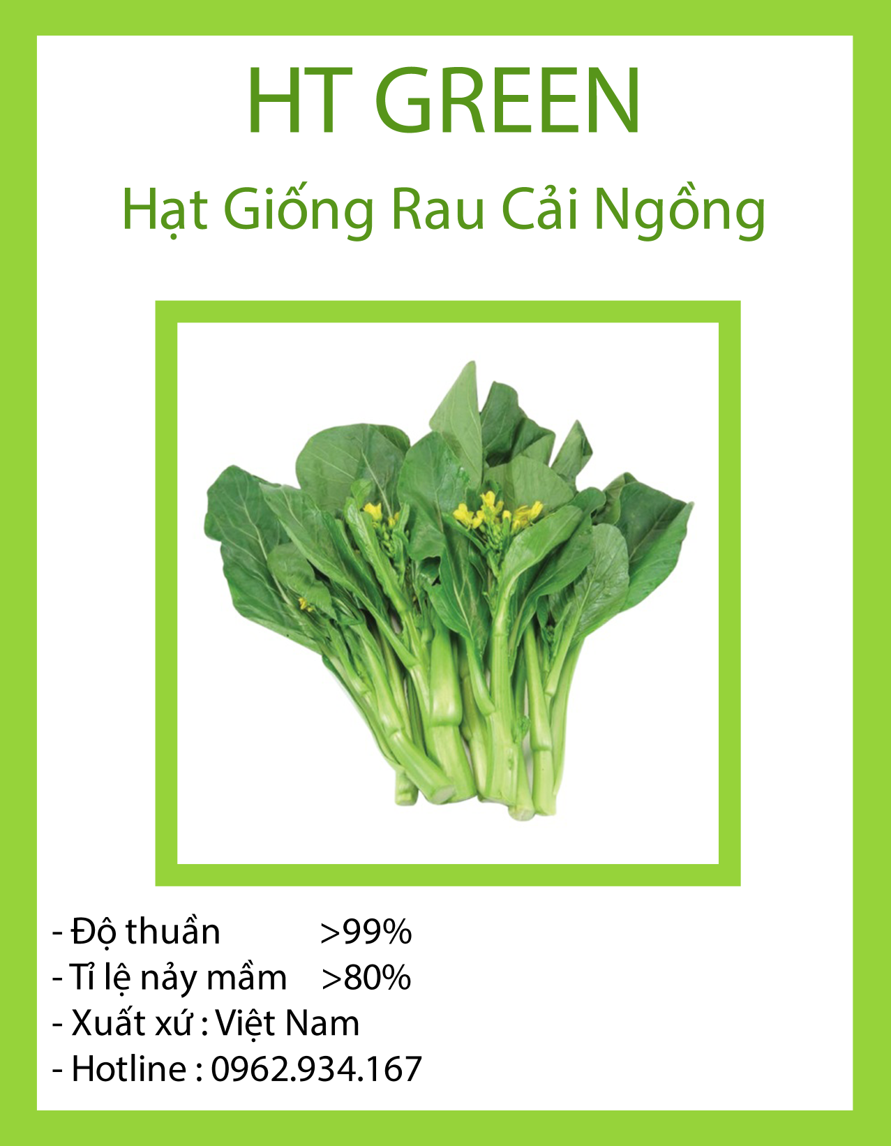 Hạt Giống Rau Cải Ngồng