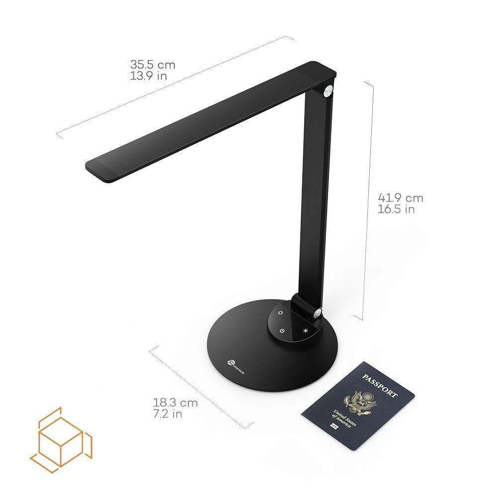 (Hàng Đức) Đèn bàn Taotronics TT-DL13 đen, có cổng USB, chống cận