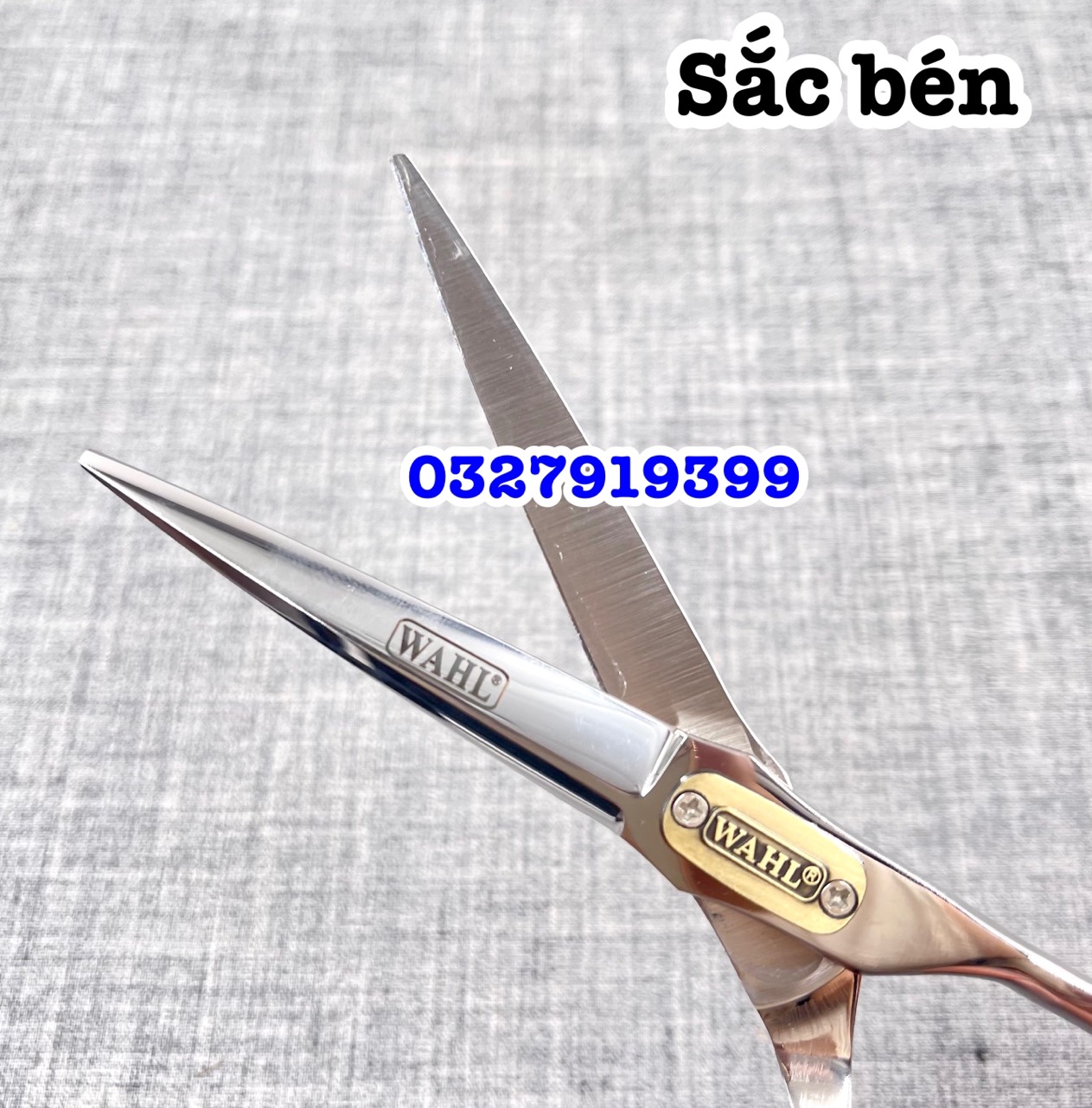WAHL Kéo cắt tỉa tóc cao cấp 6.0 in thép nhật S440C độ cứng 62HRC lưỡi sắc bén thiết kế tay cầm thuận tiện chất lượng tốt nhất ( W 2 ốc )