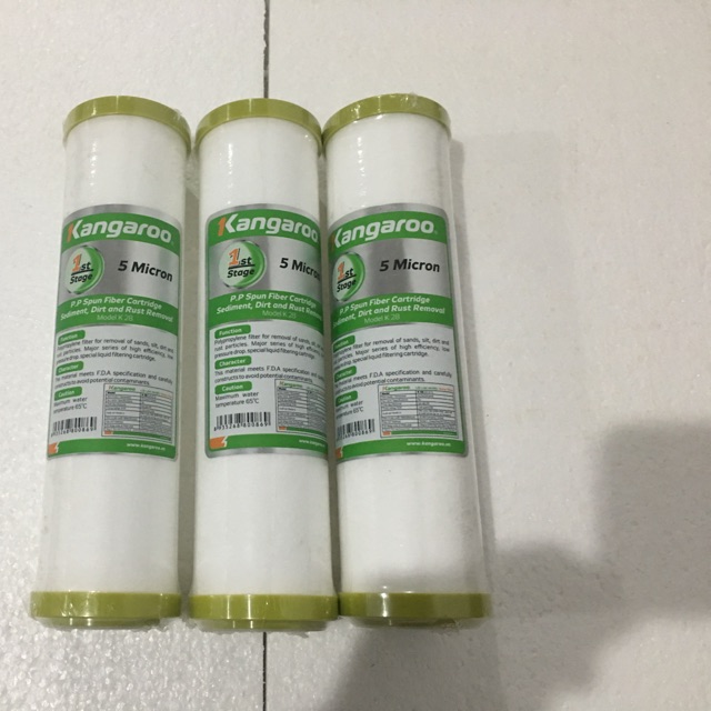 Lõi lọc nước số 1 kangaroo chính hãng bộ 3 quả