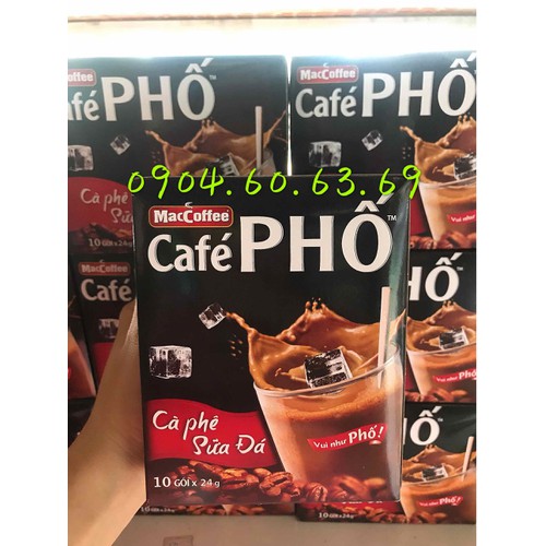Cà phê sữa phố 10 gói x 24g