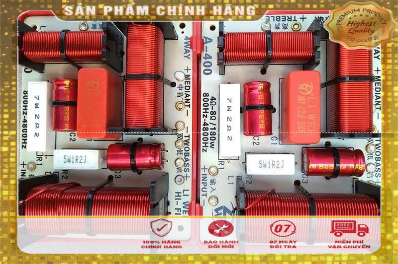 2 mạch phân tần 2 bát 1 trung 1 tép nhập nguyên chiếc tần số cực chuẩn - phân tần 4 loa -giá 2 mạch