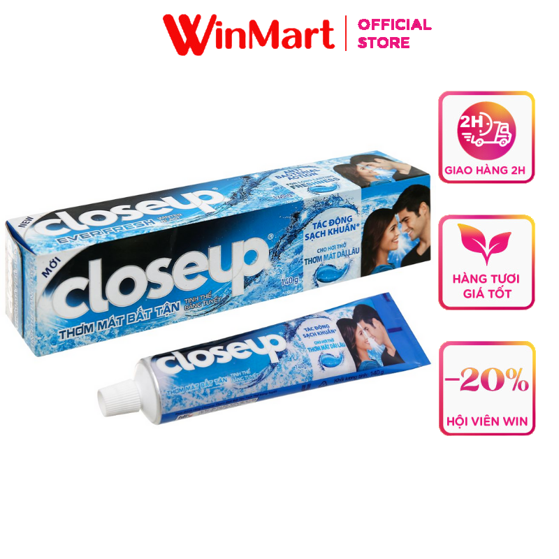 [Siêu thị WinMart] - Kem đánh răng Closeup hương dâu lộc đề hộp 230g