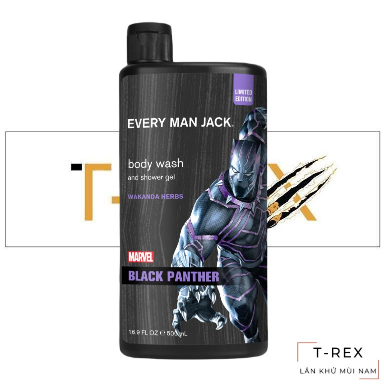 MARVEL Sữa Tắm Every Man Jack Wakanda Herbs Marvel Black Panther Limited