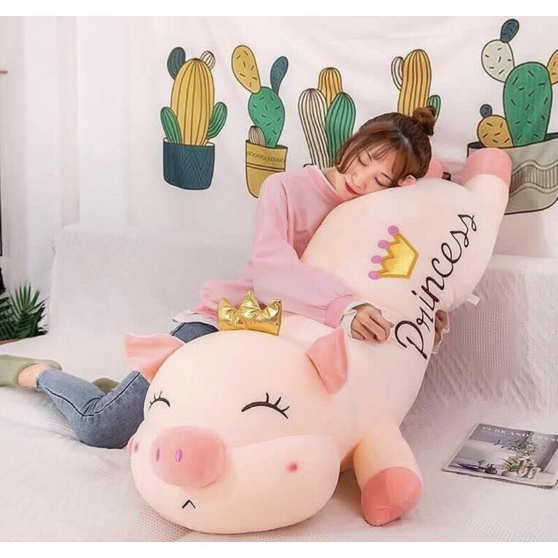 Gối ôm hình chú heo hồng ngộ nghĩnh siêu to