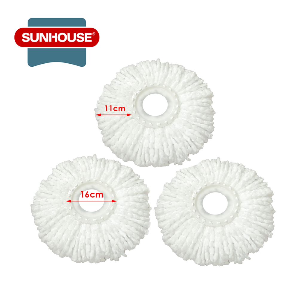 Combo 3 chiếc bông lau thay cho Cây lau nhà xoay 360 độ Sunhouse KS-CO350M